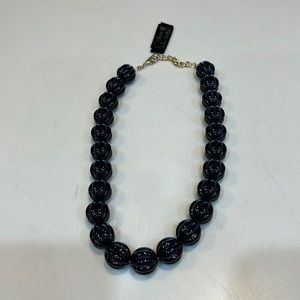 Necklace black large beads